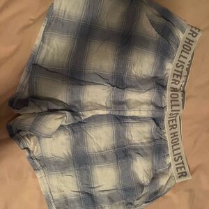 Hollister Light Blue Plaid Sleepshorts